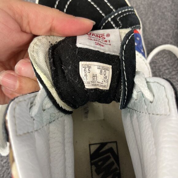 Vans‎ Sk8-Hi Shoes Mens 6.5 Women 8 American Flag Bald Eagle Patriotic High Top - Picture 13 of 16